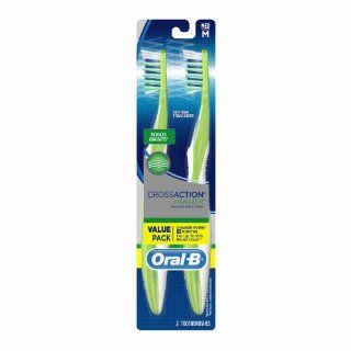 Oral B Crossaction, Vitalizer 40 Medium Twin Pack (Pack of