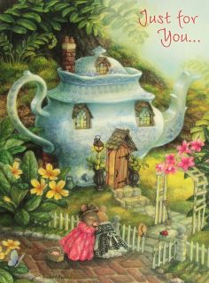 Susan Wheeler Holly Pond Hill Mouse Tea Pot Home Flowers Birthday