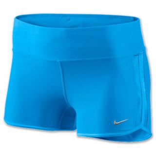 Nike 2 Inch Womens Boy Shorts Blue Glow