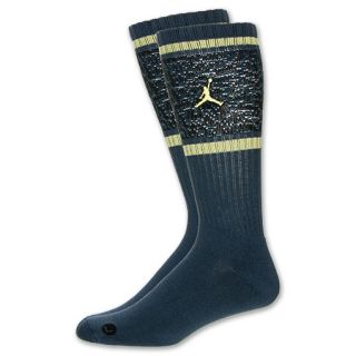 Jordan Striped Elephant Crew Socks Blue/Black