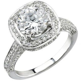 61 ct. Halo Round Cut Diamond Engagement Ring (EGL Certified