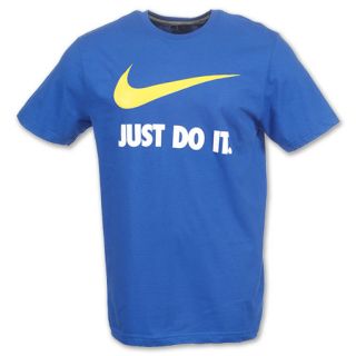 Nike Just Do It Swoosh Mens Tee Shirt Blue