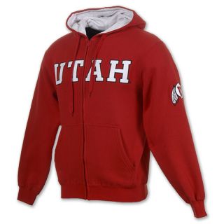 Utah Utes Mens Full Zip Hoodie Red