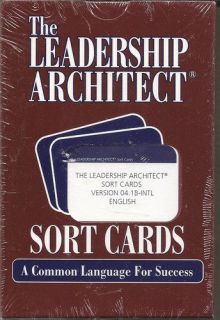 The Leadership Architect Competency Sort Cards Version 04.1B IntL