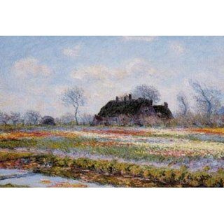 Claude Monet 36W by 24H  Tulip Fields at Sassenheim