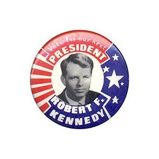 Pinback button promoting Robert Kennedy for president