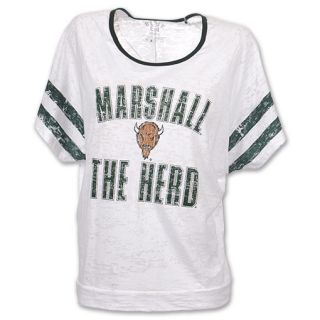 Marshall Thundering Herd Burn Batwing NCAA Womens Tee Shirt