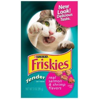 Friskies Cat Treats Tender Salmon & Shrimp Flavors, 3 Ounce Pouch