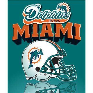 Miami Dolphins Light Weight Fleece NFL Blanket (Grid Iron