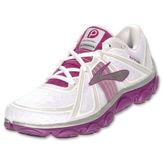 Brooks PureFlow Womens Running Shoes White/Silver