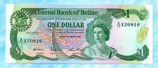 British Honduras Belize 1 Dollar 1987 P46C CU