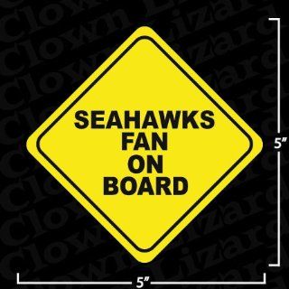 Seahawks Fan On Board Funny Bumper Sticker Decal