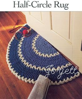 Half Circle Rug Quick Easy Q Hook Crochet Pattern