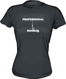 Professional Hooker Fishing Hook Womens Shirt Pick Size