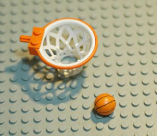 Lego NBA Lot Sports Basketball Hoop Rim Net and Ball