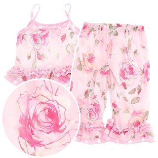 Laura Dare Rose Petal Strappy Pajamas for Toddlers and