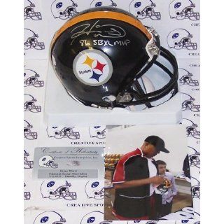Autographed Hines Ward Mini Helmet   Autographed NFL Mini