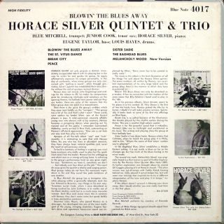 Horace Silver Blowin The Blues Away LP Blue Note BLP 4017 US 63rd RVG