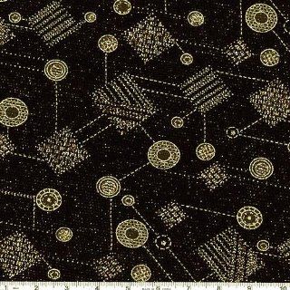 60 Wide Slinky Glitter Splendeur Knit Black/Gold