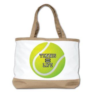 Shoulder Bag Purse (2 Sided) Tan Tennis Equals Life