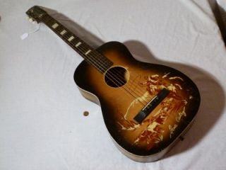 Vintage Gene Autry Melody Ranch Guitar 6 String Working