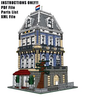  Modular Building Amsterdam Hotel Instructions Only 10185 10182