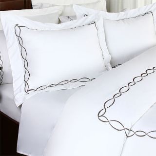Hotel Chain Link Duvet Cover Set Queen Brown Collection