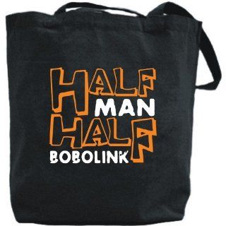 Canvas Tote Bag Black  Half Man , Half Bobolink  Animals