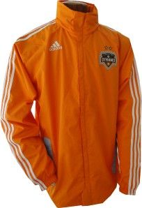New Adidas $80 MLS Soccer Houston Dynamo Rain Jacket XL