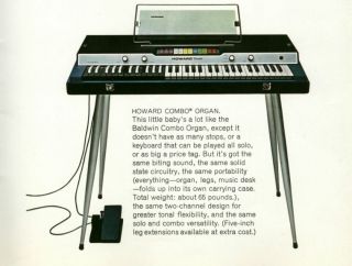RARE 1960s Howard Combo Organ Made by Gem Baldwin Vox Jaguar Garage