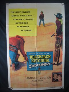 Blackjack Ketchum Desperado Howard Duff Orig Poster VG