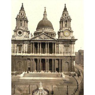Vintage Travel Poster   St. Pauls Cathedral West Front