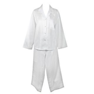 Rosie Linen Pajamas White Large Clothing