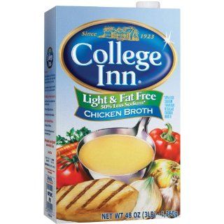 College Inn Chicken Broth Light and Fat Free 50% Less Sodium, 48 Ounce