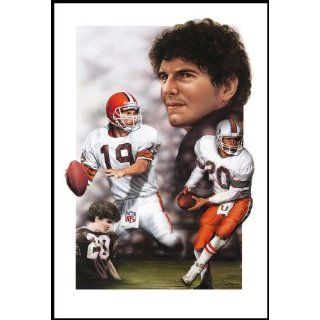 Cleveland Browns   Bernie Kosar Painting   Wood Mounted