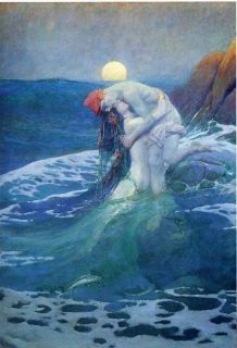 The Mermaid Howard Pyle Oil Painting Repro
