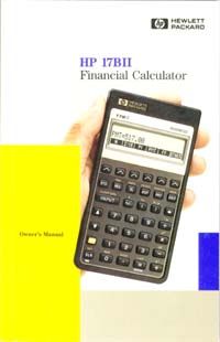 NEW HP 17BII Financial Calculator Owners Manual