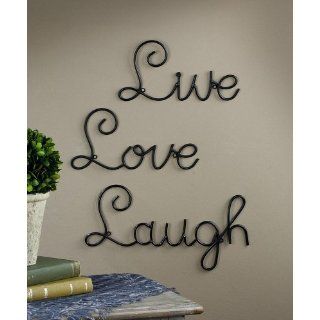 Live Love Laugh Set 3 Wall Mount Metal Wall Word Sculpture