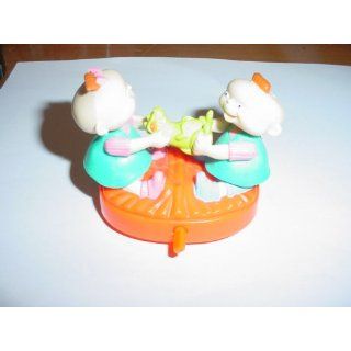 Burger King Wind up Girls with Dinosaur Toy Fast Food Toy