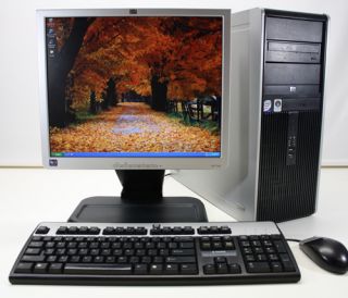 Fast Desktop Computer Tower HP DC7800 1740 LCD Monitor 2GB 1TB DVD