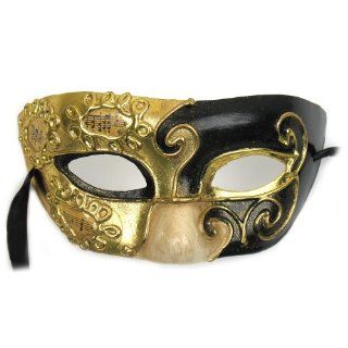 Teatro Black Gold Unisex Venetian Masquerade Mask Toys