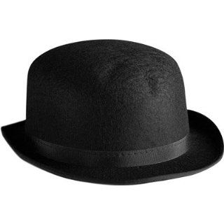 Adult Mens Black Felt Derby Hat (Size: Large): Clothing