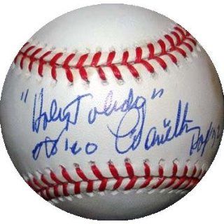  Baseball inscribed Holy Toledo HOF 92 Aaron #715