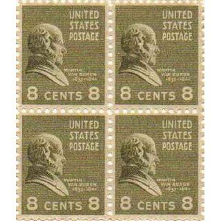 Martin Van Buren Set of 4 x 8 Cent US Postage Stamps NEW