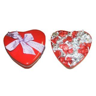 Valentines Day Gift Heart Hershey Red and Silver Kisses 1 Lb Gift