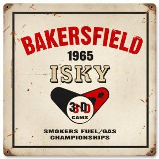 Bakersfield isky Automotive Vintage Metal Sign   Victory