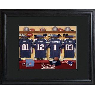 Personalized New England Patriots NFL Locker Room Print
