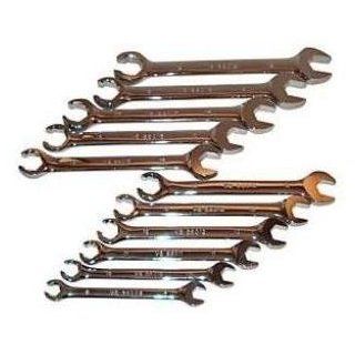 V8 11 Pc. Flare Nut Open End Combination Wrench Set Metric