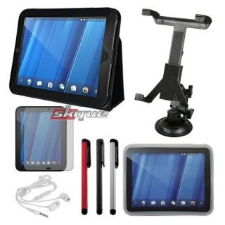  Leather Case Cover Accessories Bundle for HP Touchpad 9.7 Inch Tablet