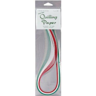 Quilling Paper 1/8 Inch 105/Pkg 5 Colors Holiday Assor